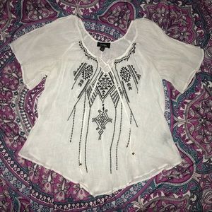 By&By Cold Shoulder White Top